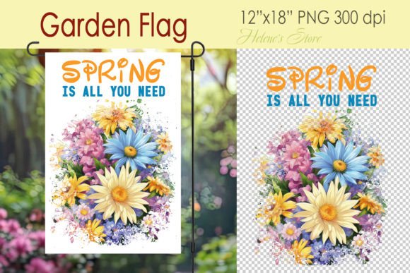 Download Spring Design Garden Flag Sublimation - Premium Resources